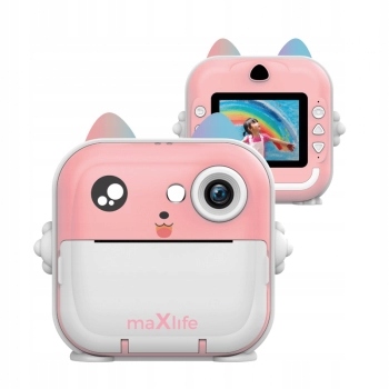 maXlife MXPC-100 Digitální fotoaparát s mini tiskárnou a 5 kotoučky růžový
