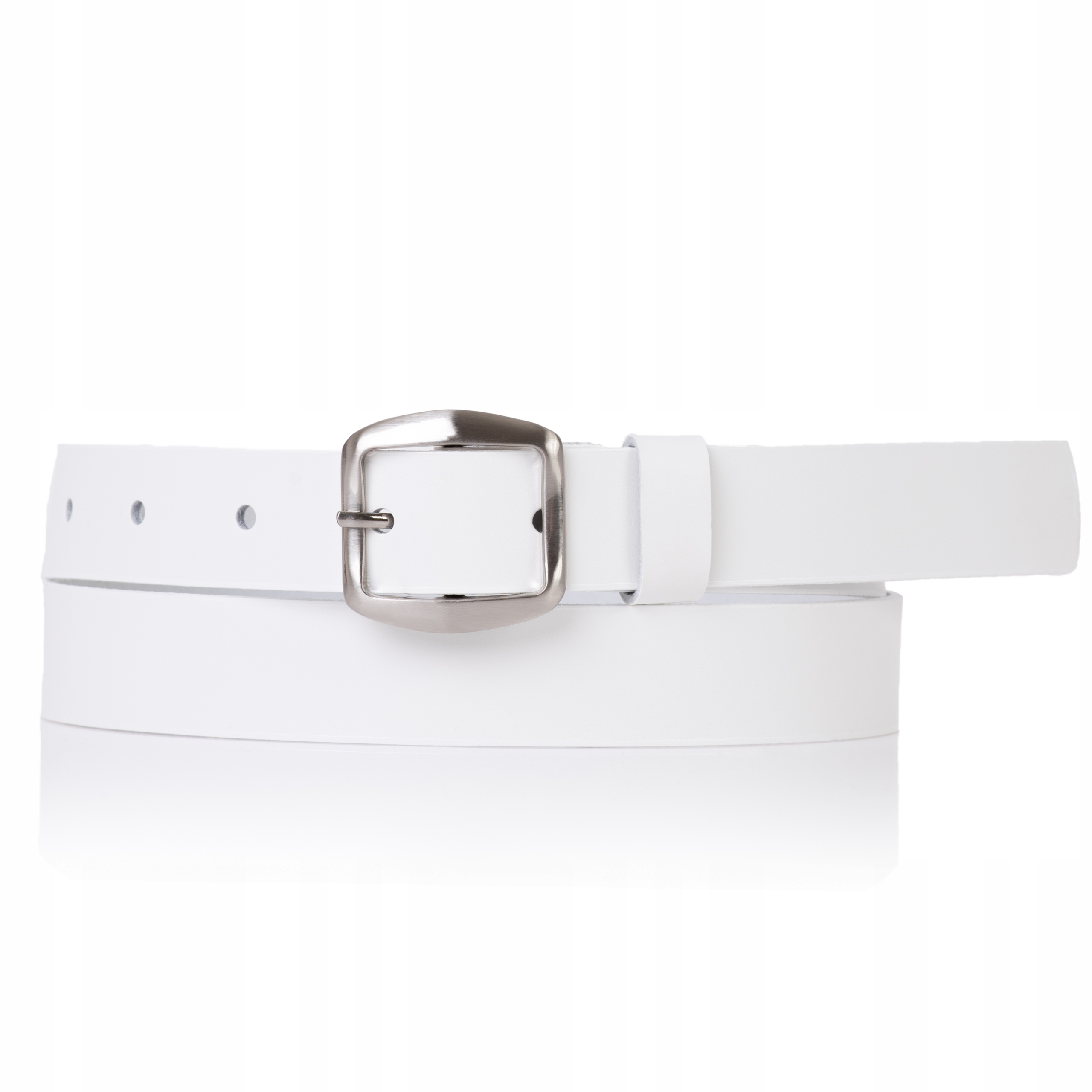 

Sepher Pasek skórzany Biały skóra naturalna damski