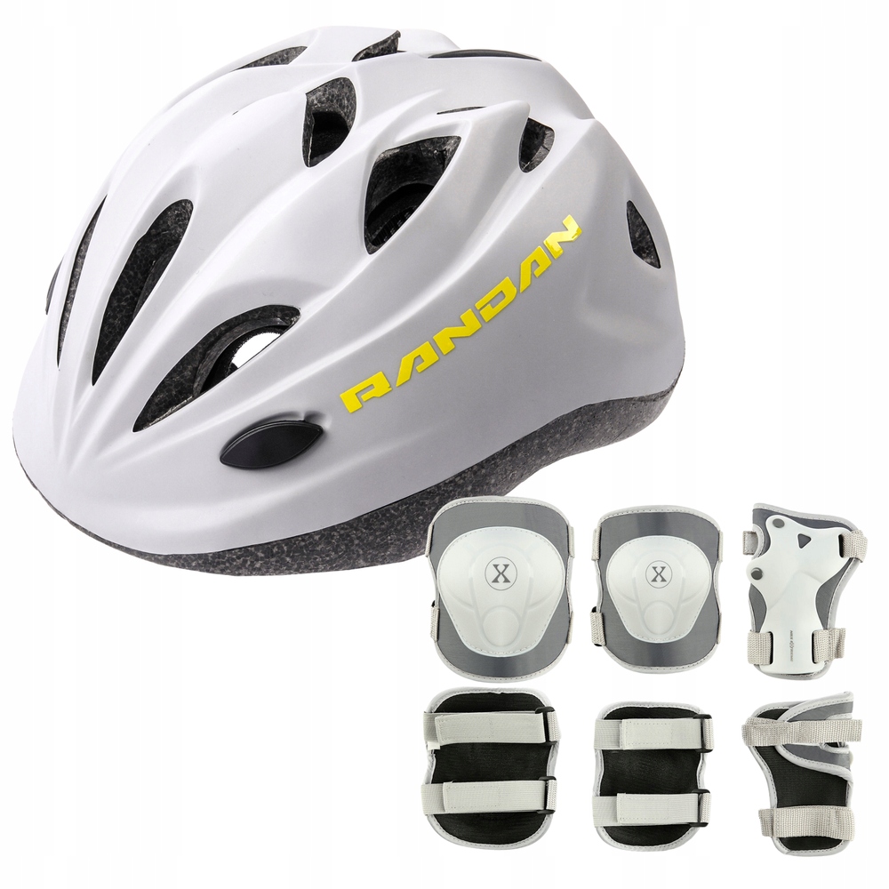 Kask Regulowany Na Rolki Rower Dla Dziecka 52-56 cm Komplet Ochraniaczy M