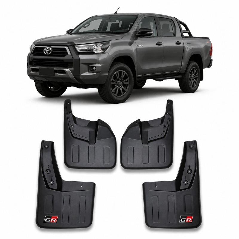 Chlapacze Błotników Gr do Toyota Hilux od 2016 przód tył komplet 4 sztuki