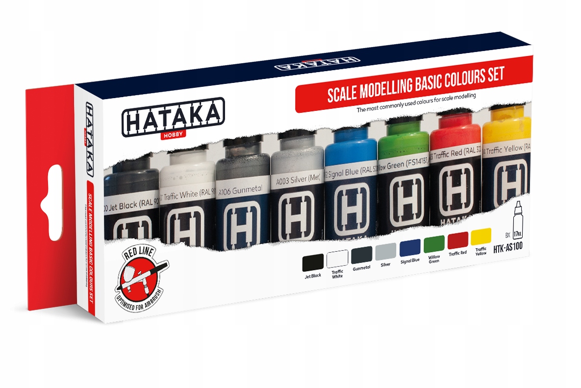 Sada Hataka AS100 Scale modelling basic colours set (8ks)