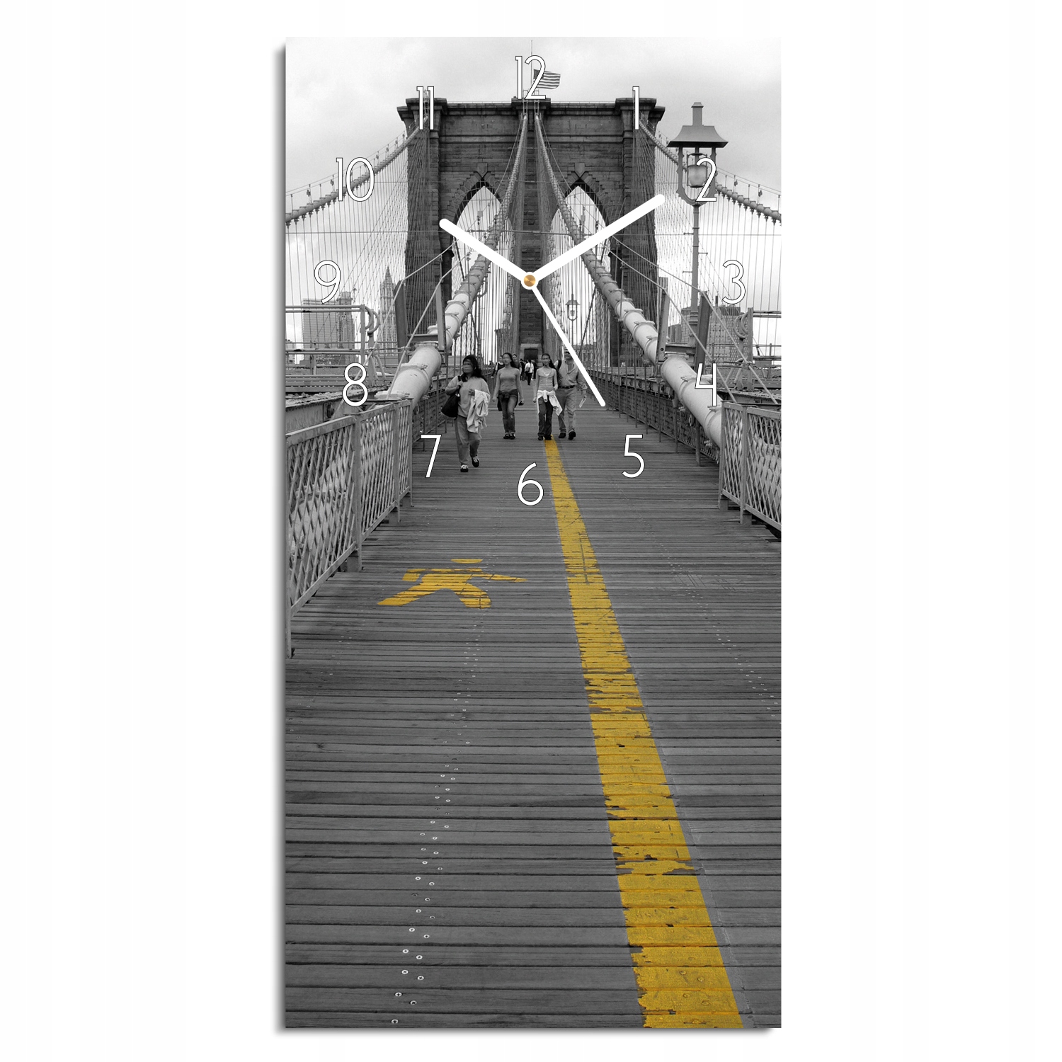kancelářské hodiny s obrazem Brooklynský most 30x60