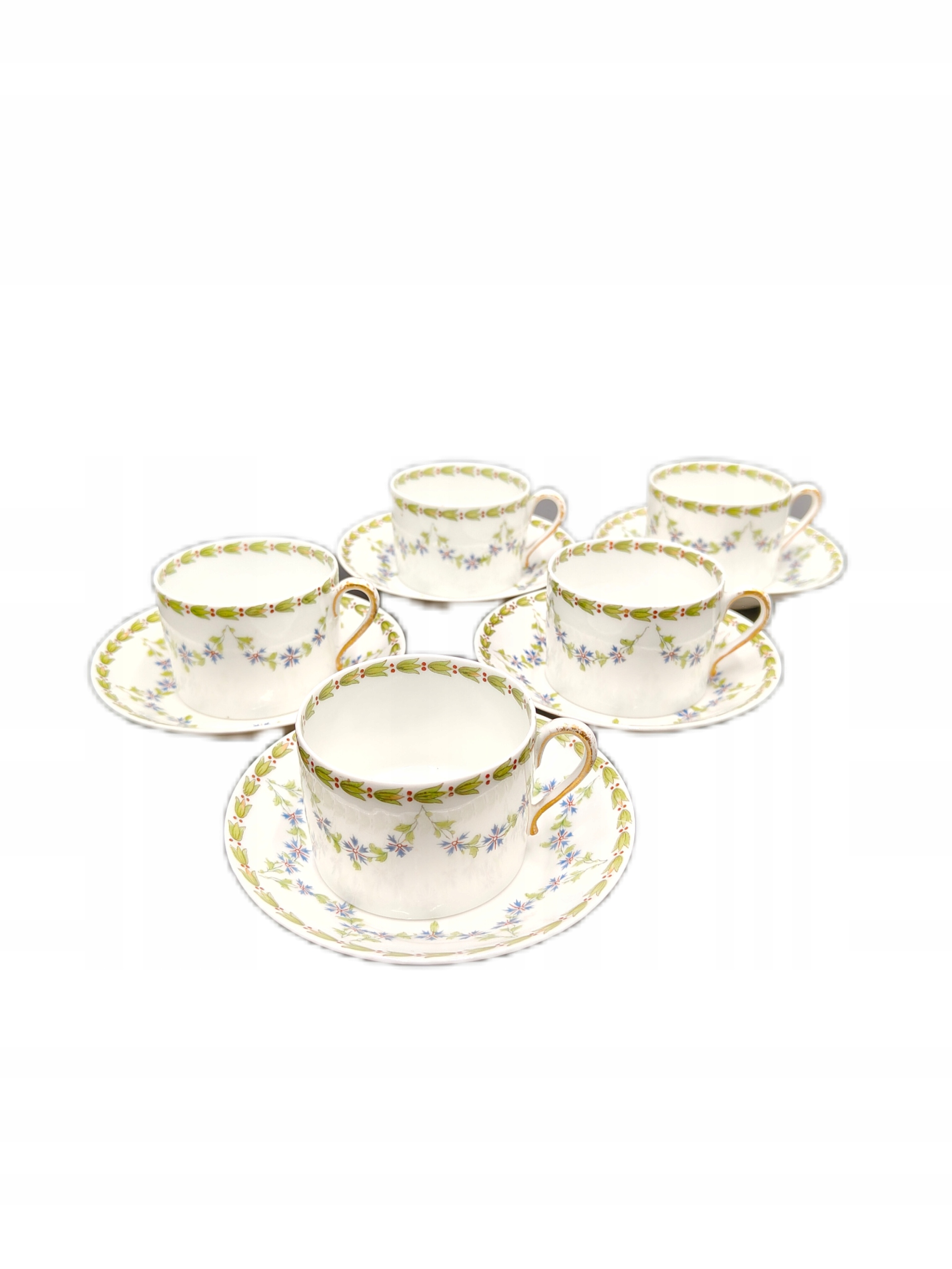 5 x filiżanki Francja LIMOGES W. BAADER Chabry