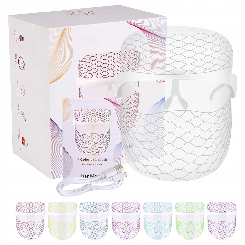 Víceúčelové zařízení pro omlazení pleti – maska s barevným světlem