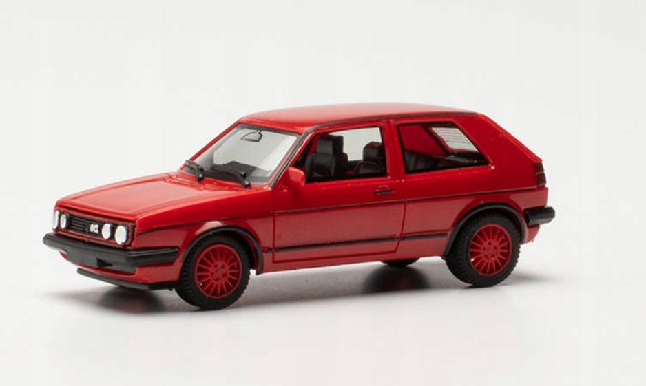 Herpa 420846-002, Vw Golf II Gti, červená , měřítko H0