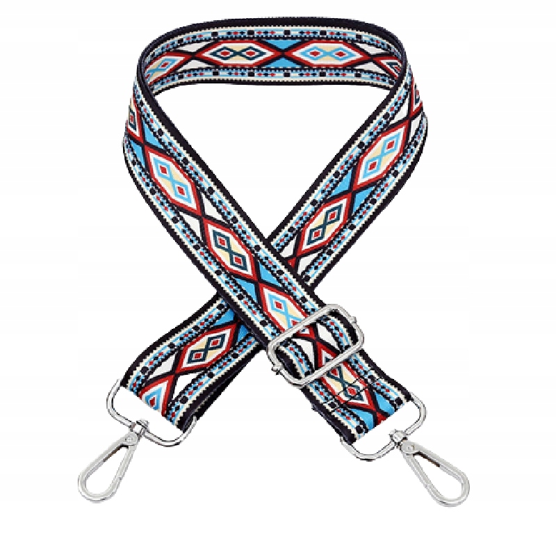 

Pasek Do Torebki Torby Kolorowy Okucia Srebrne