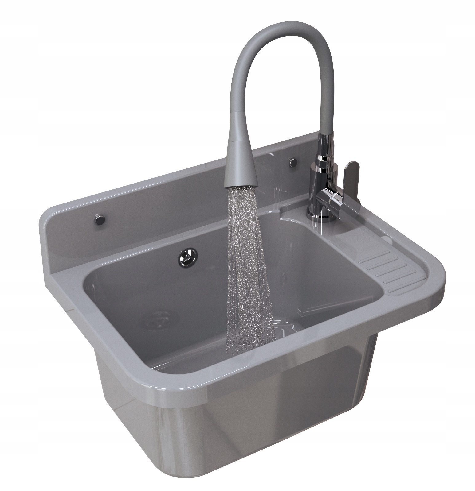 Technická Komora Technický Dřez Šedá Baterie S Flexibilním Výtokem Paron