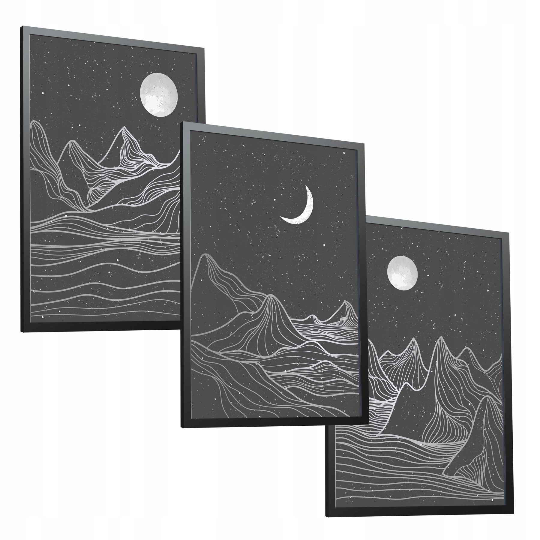 

Góry Linie zestaw 3 plakaty 50x70 do sypialni