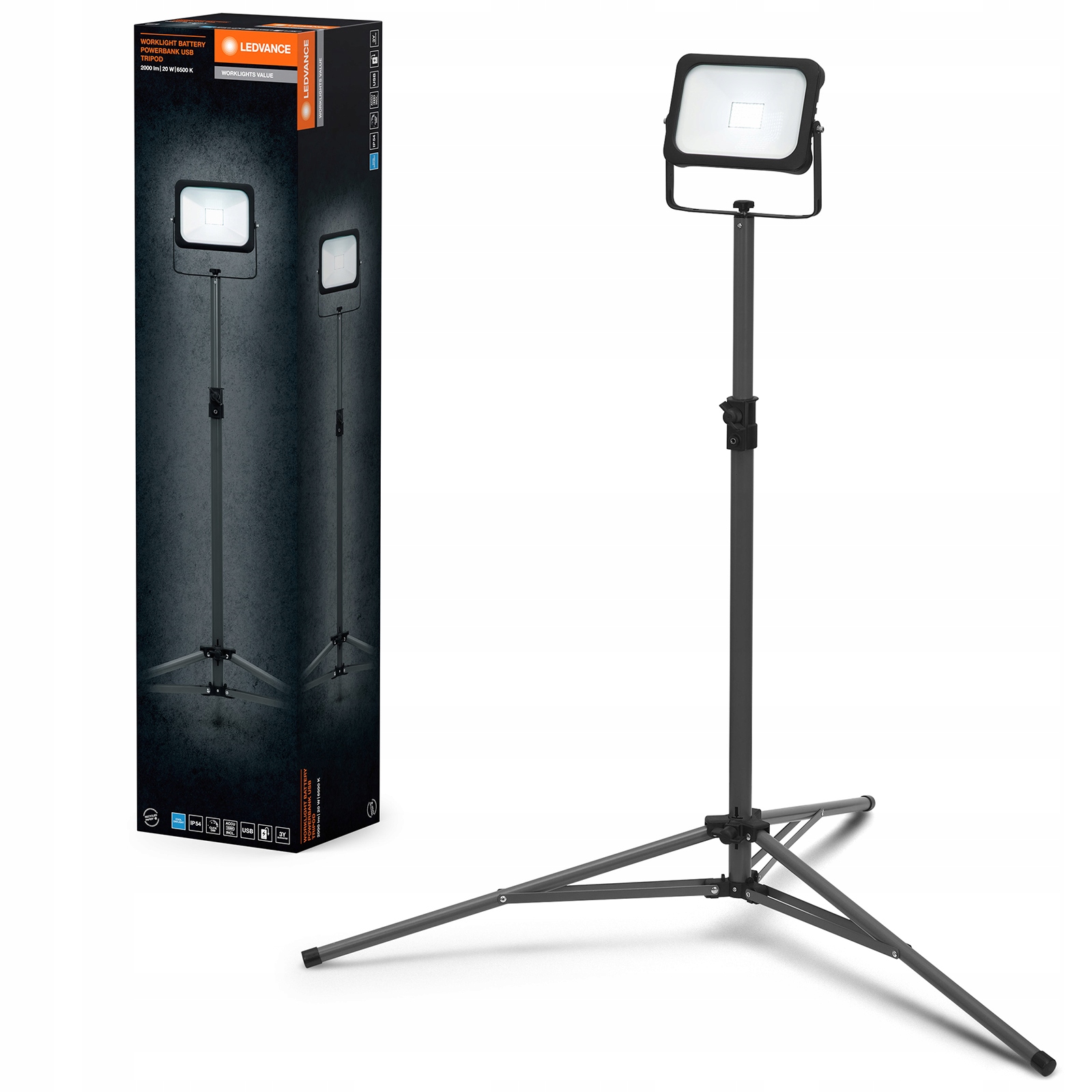 Led reflektor Halogen Lampa 20W na batériovom stojane Ledvance