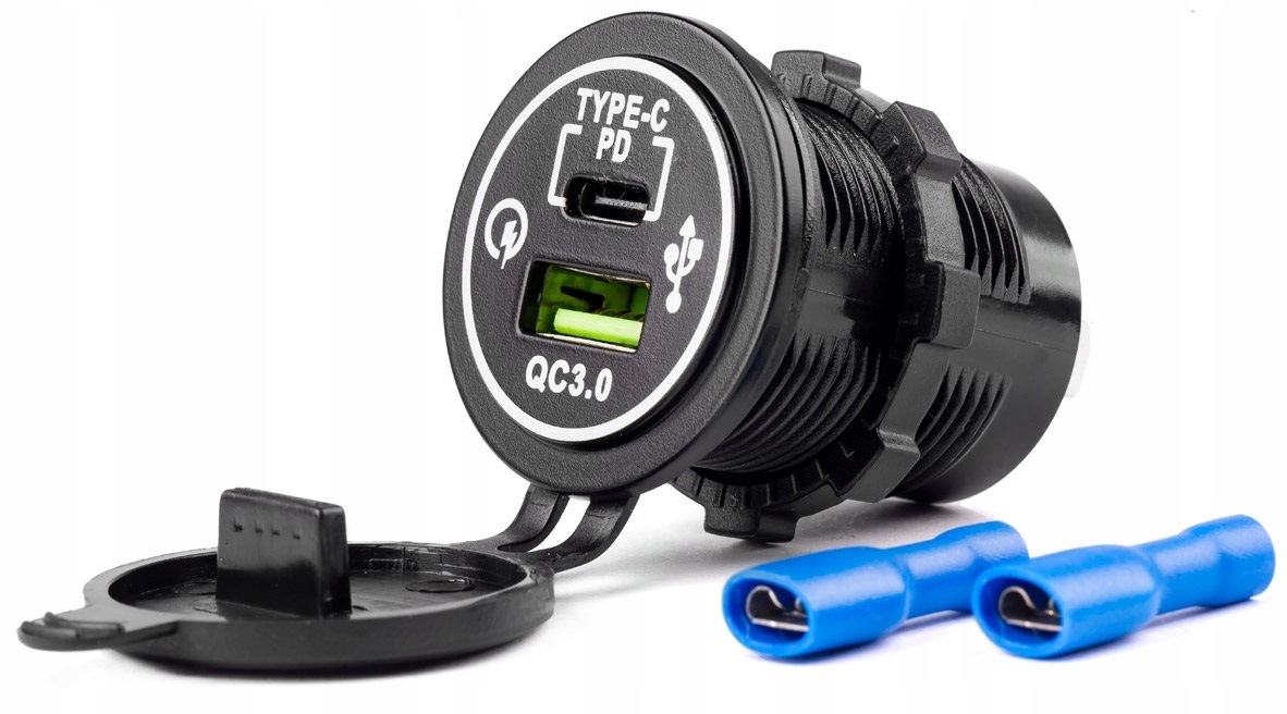 Gniazdo samochodowe ładowarka USB + USB C 12V 24V EAN (GTIN) 5903293028582