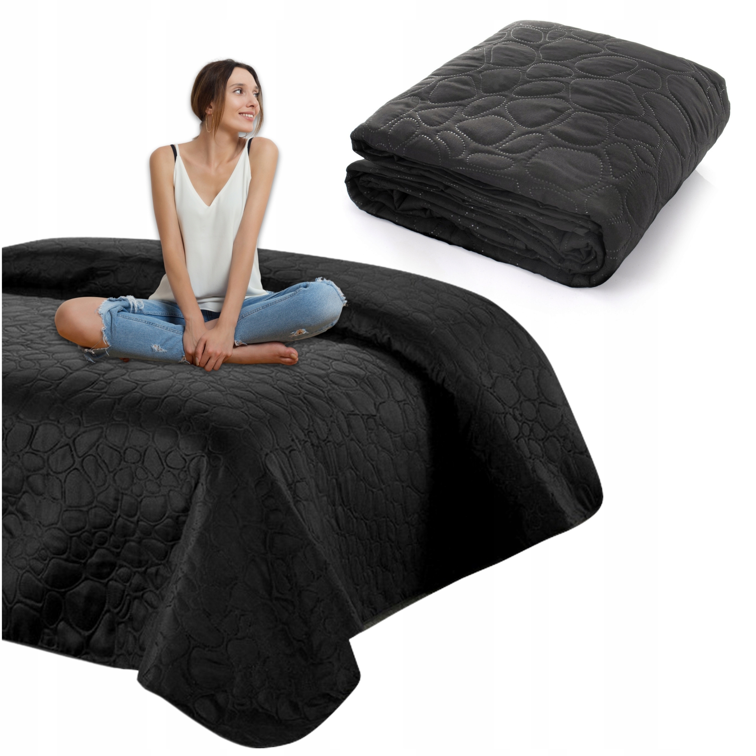 Dekorační přehoz 200x220 na postel z mikrovlákna Nicole pléd