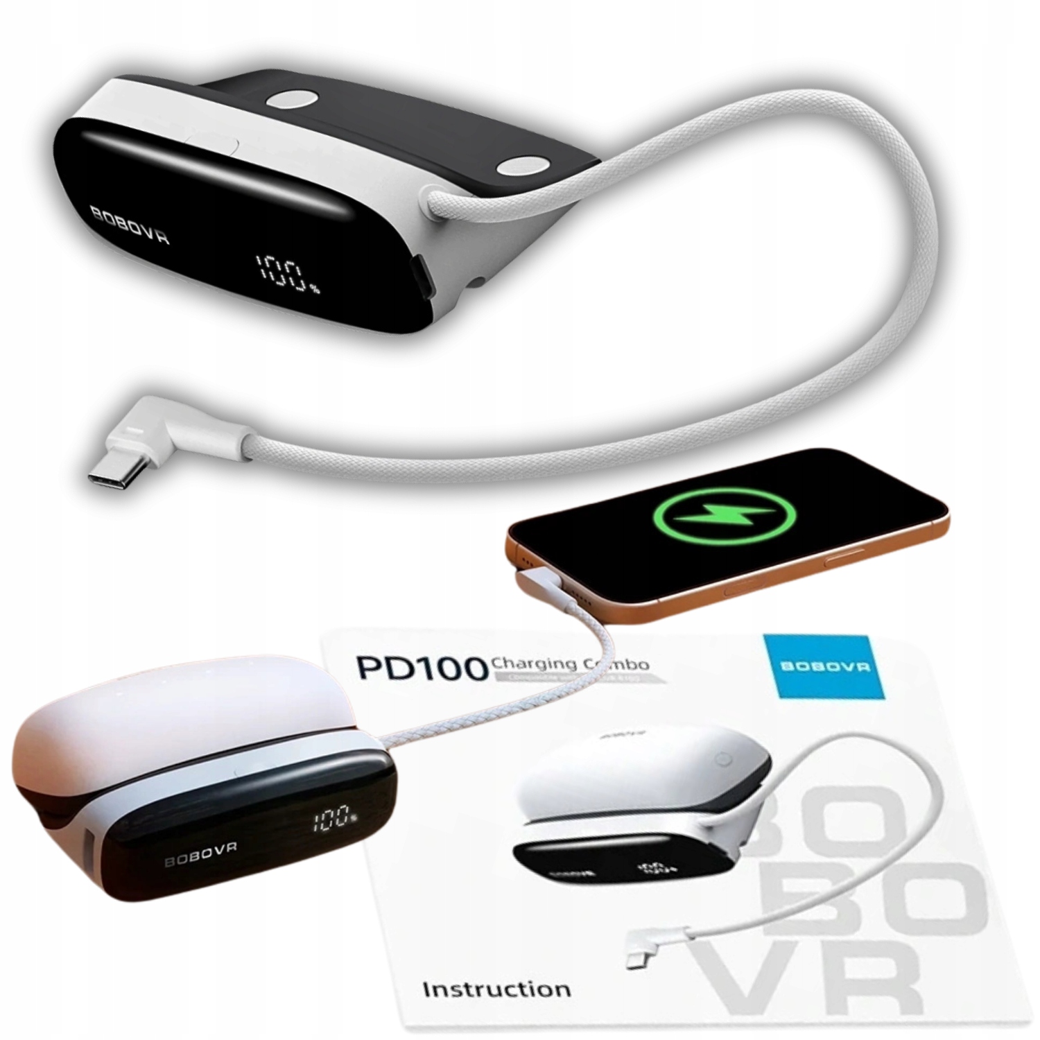 Nabíjacia Stanica 2V1 S Batériou B100 BoboVR Powerbank Meta Quest