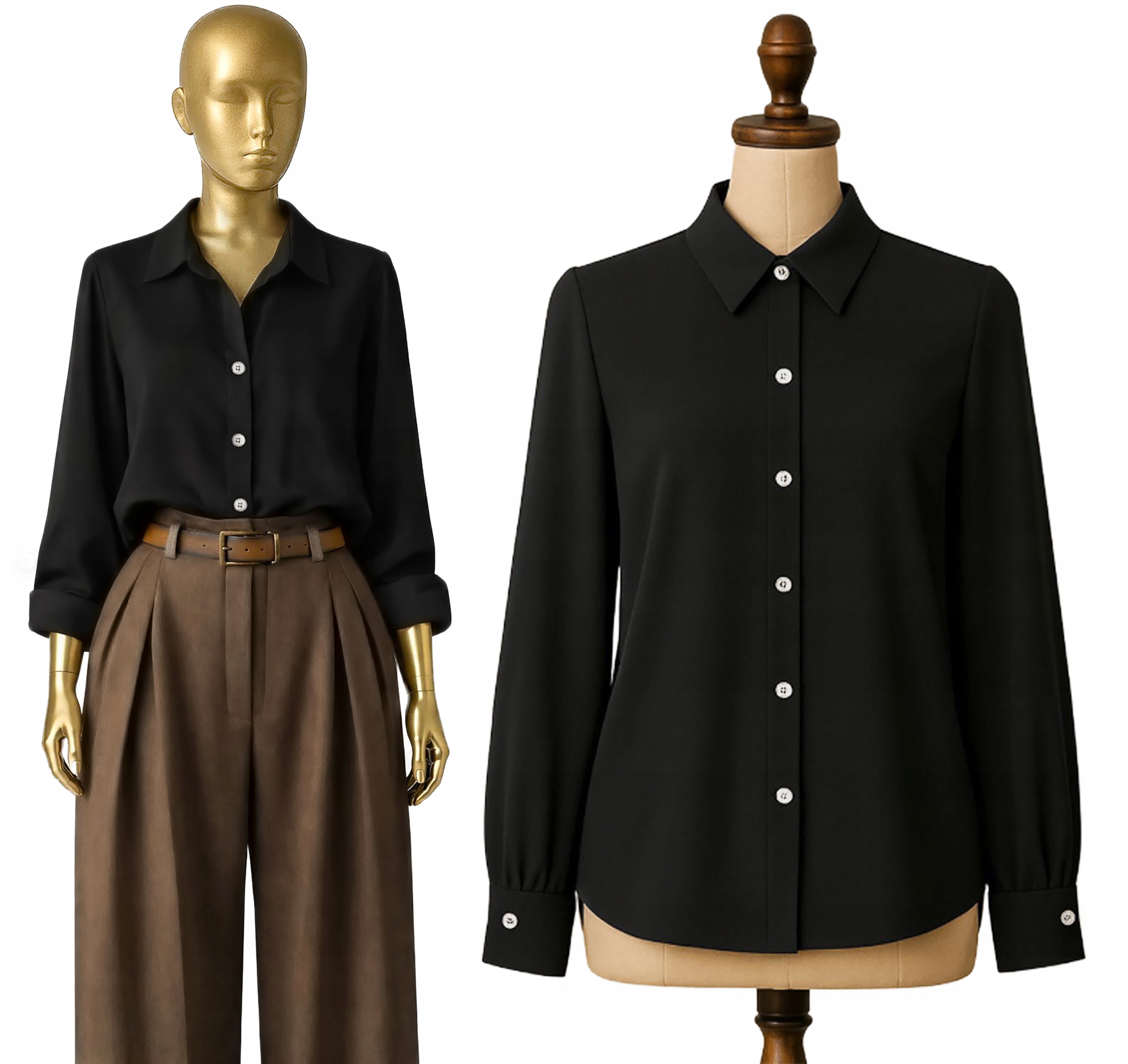 wizytowa szyfonowa Koszula Damska ozdobne guziki XL Paula