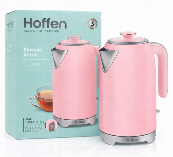 Czajnik Elektryczny Hoffen 1,7 L – Różowy