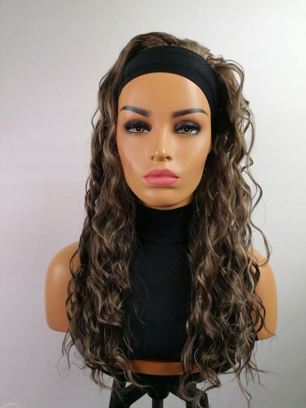 Paruka Na Opasku profesionální tmavá blond mix dlouhé vlny-Nessaja wigs