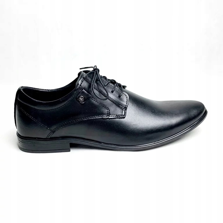 Černé kožené pánské polobotky na oblek