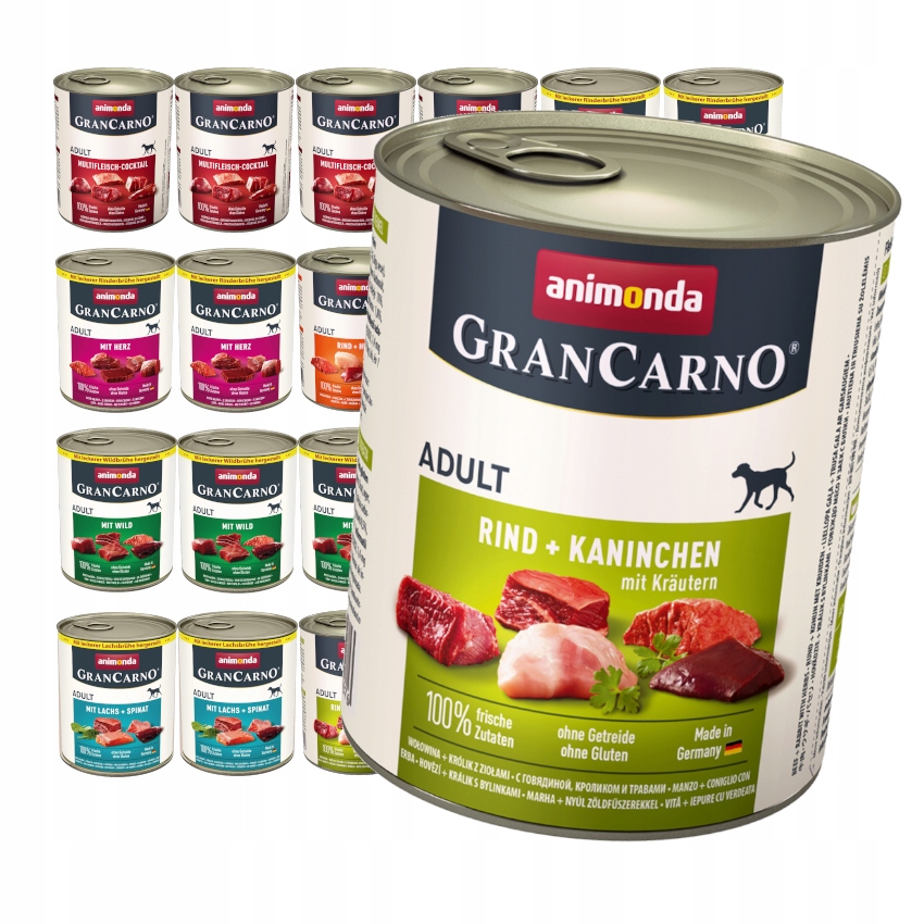 Levně Animonda GranCarno Adult 24x800g Vlhké Krmivo pro psy Mix Chutí