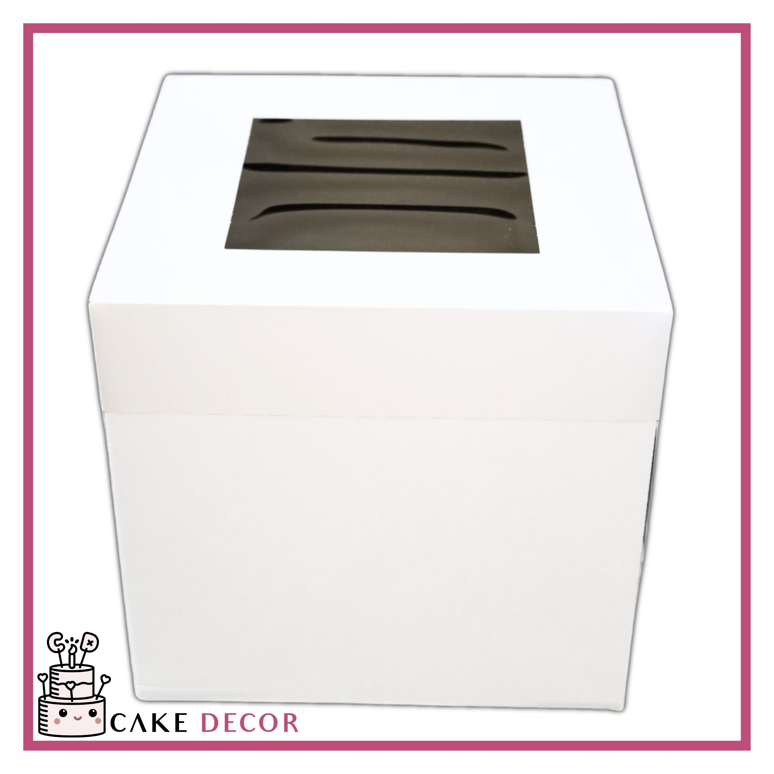 Pudełko Karton na TORT z Okienkiem 25x25x25 cm Kod producenta 252525_OKN