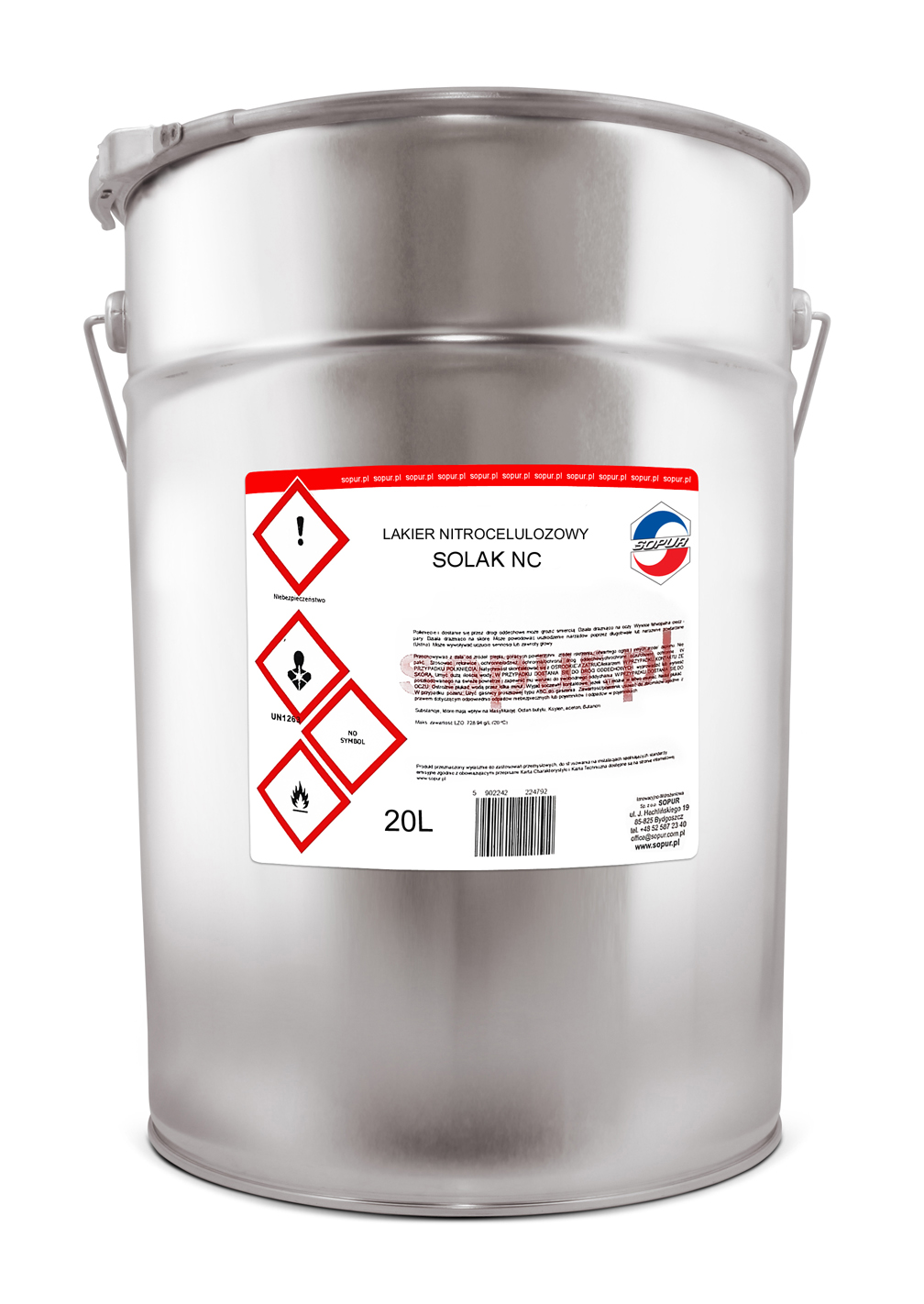 Lakier nitro Sopur solak Nc 352550 połysk 20L
