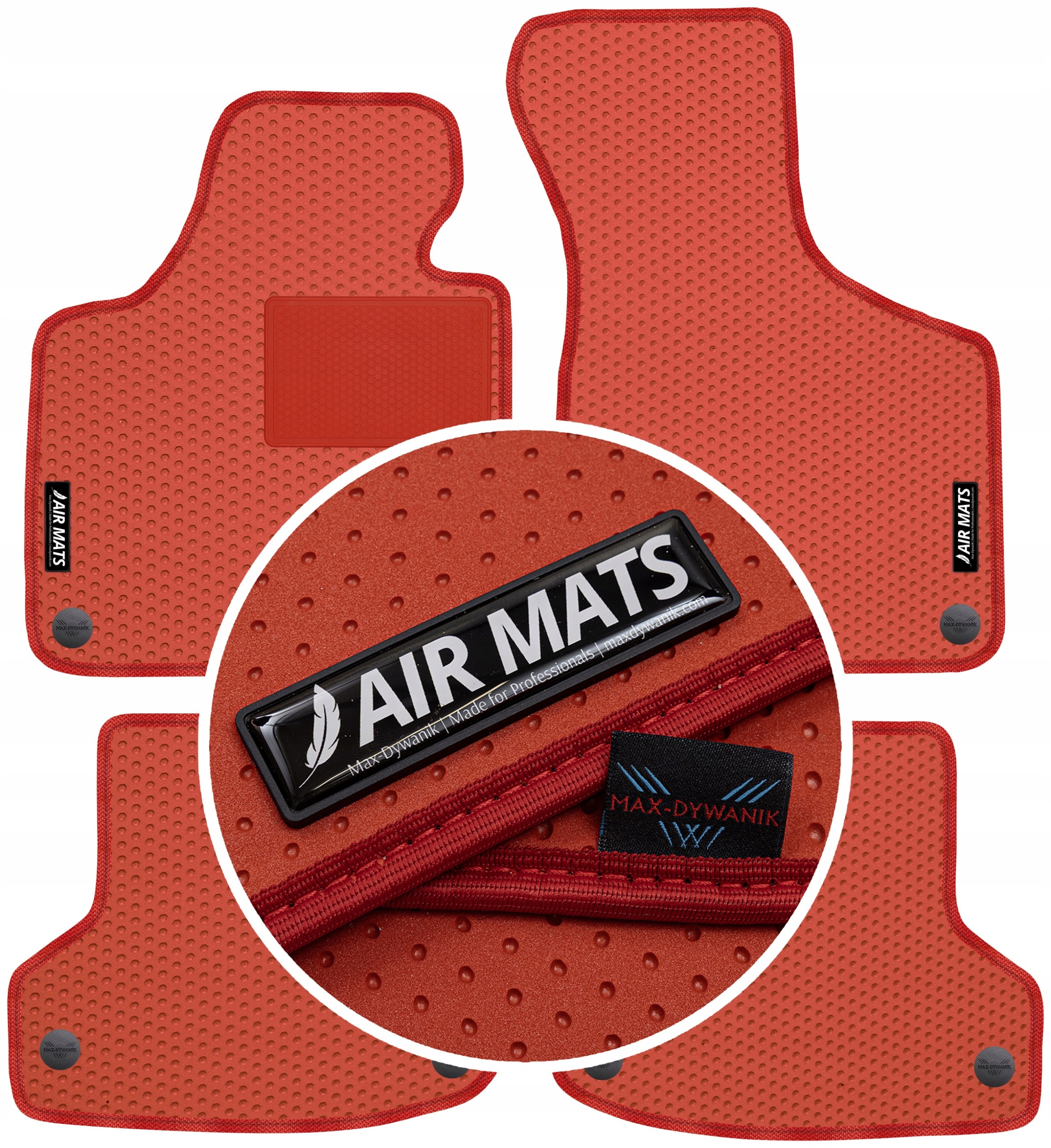Audi A3 8P 2003-2012 Gumové rohože Air Mats Červené