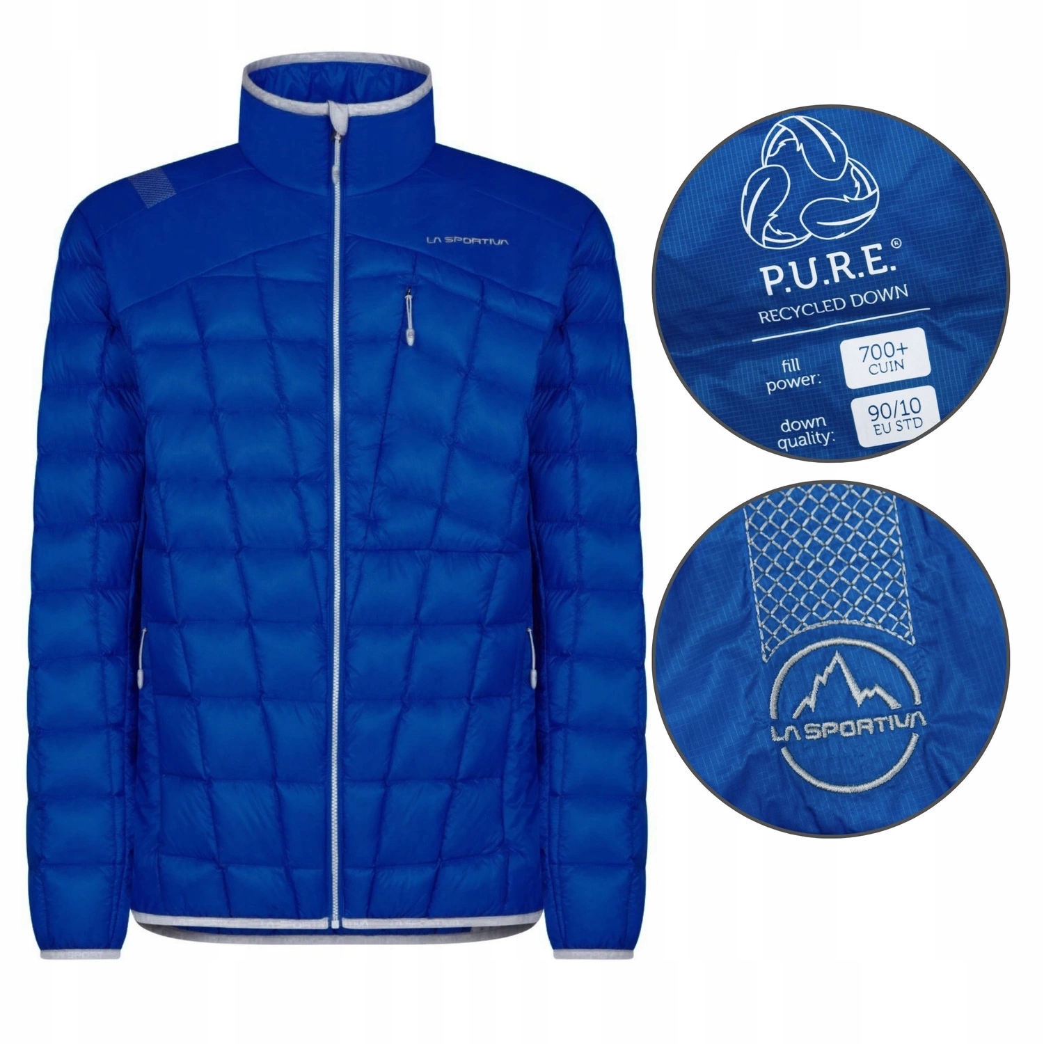 Pánská bunda La Sportiva Combin 2.0 Down peří modrá, lehká, prošívaná, velikost M