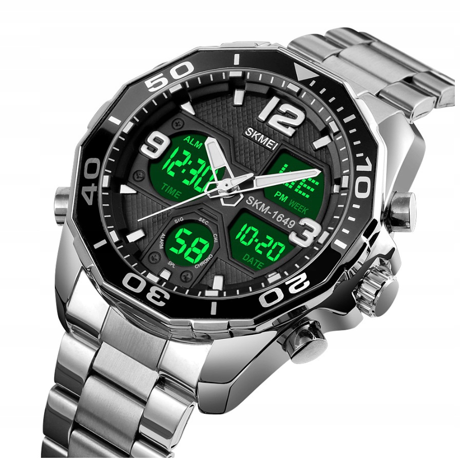 Pánské hodinky Skmei skm.116491a.mn elektronický náramek masivní
