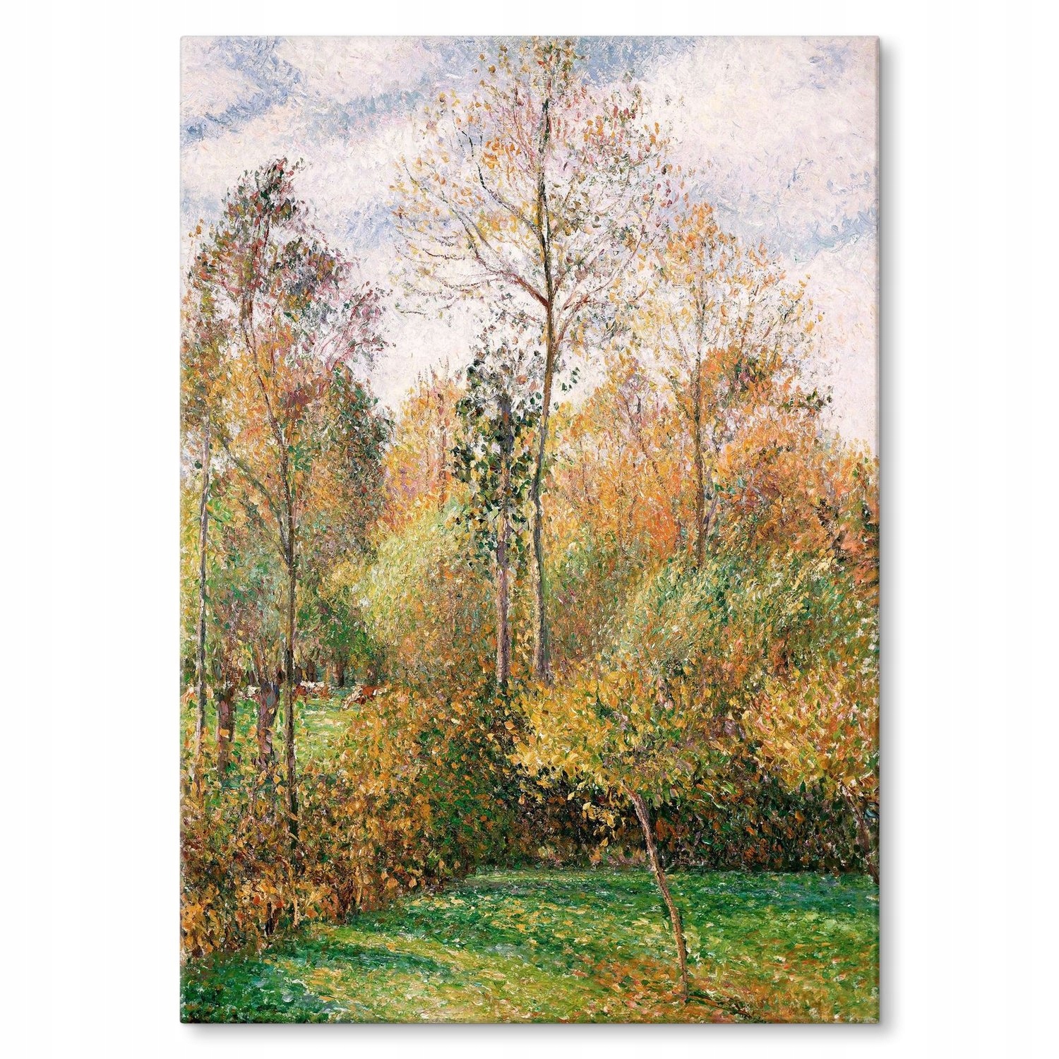 Kovový plakát Autumn Poplars Pissarro Dárek 30 x 42 cm