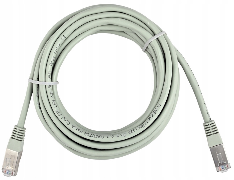 Kabel Przewód Internetowy Sieciowy Patchcord LAN RJ45 Cat 5e 5m ekranowany