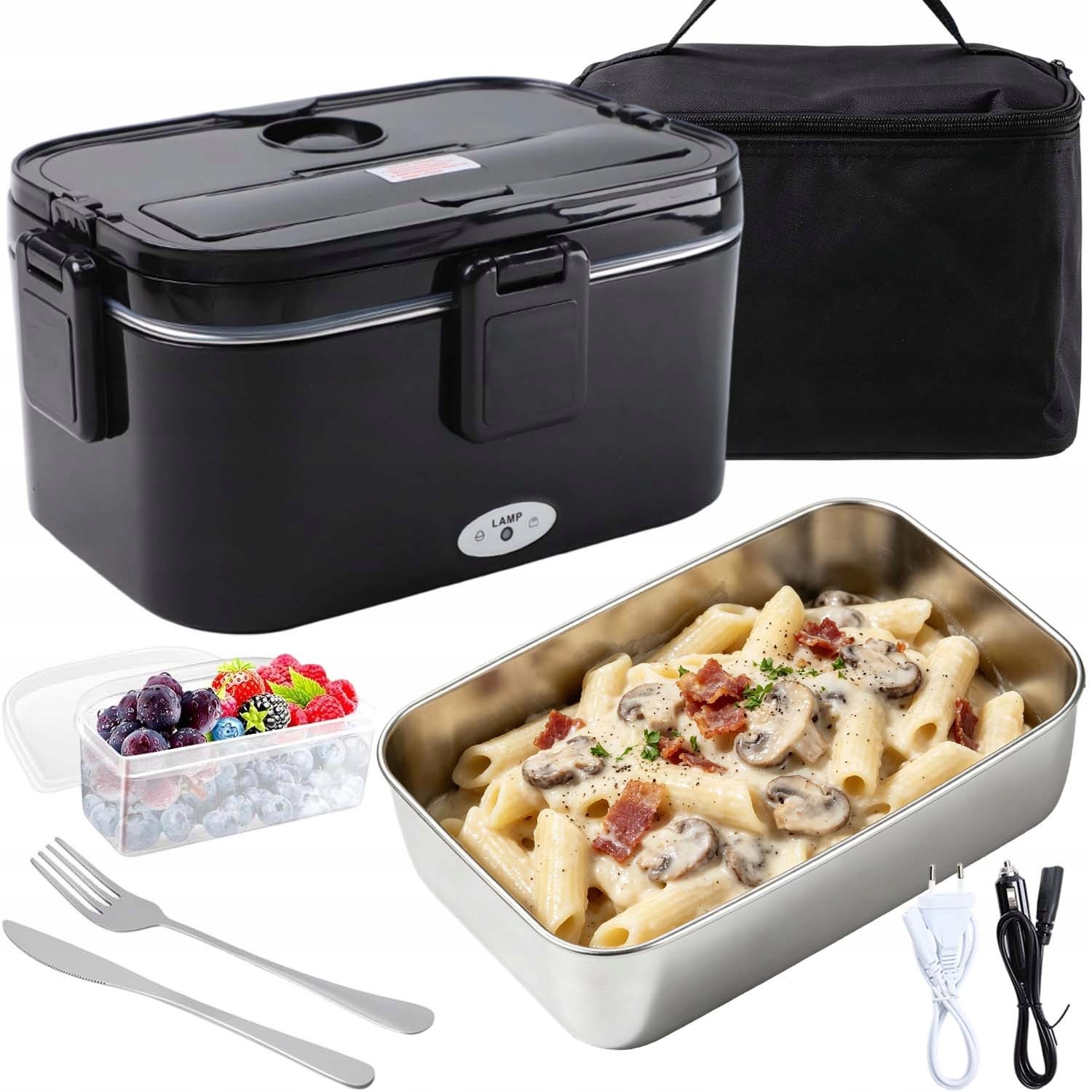 Elektrický Obědový Box Sada 1800ML Do Auta, Domu 12-24V 80W