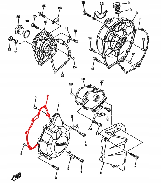 Uszczelka pokrywy alternatora Yamaha FZ6 R6 XJ6 Producent Wilmat