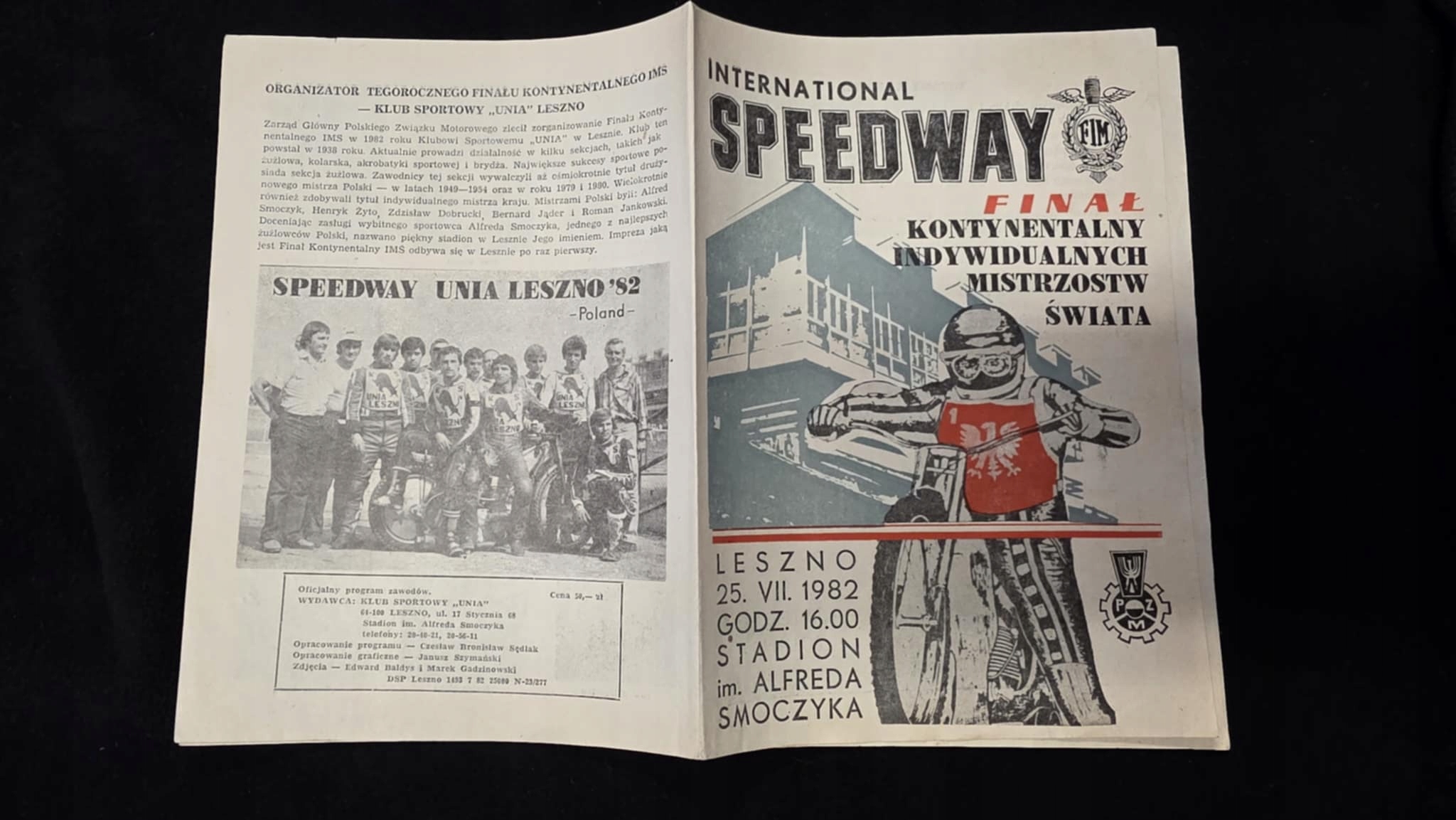 FINAŁ KONTYNENTALNY IMŚ 1982 UNIA LESZNO