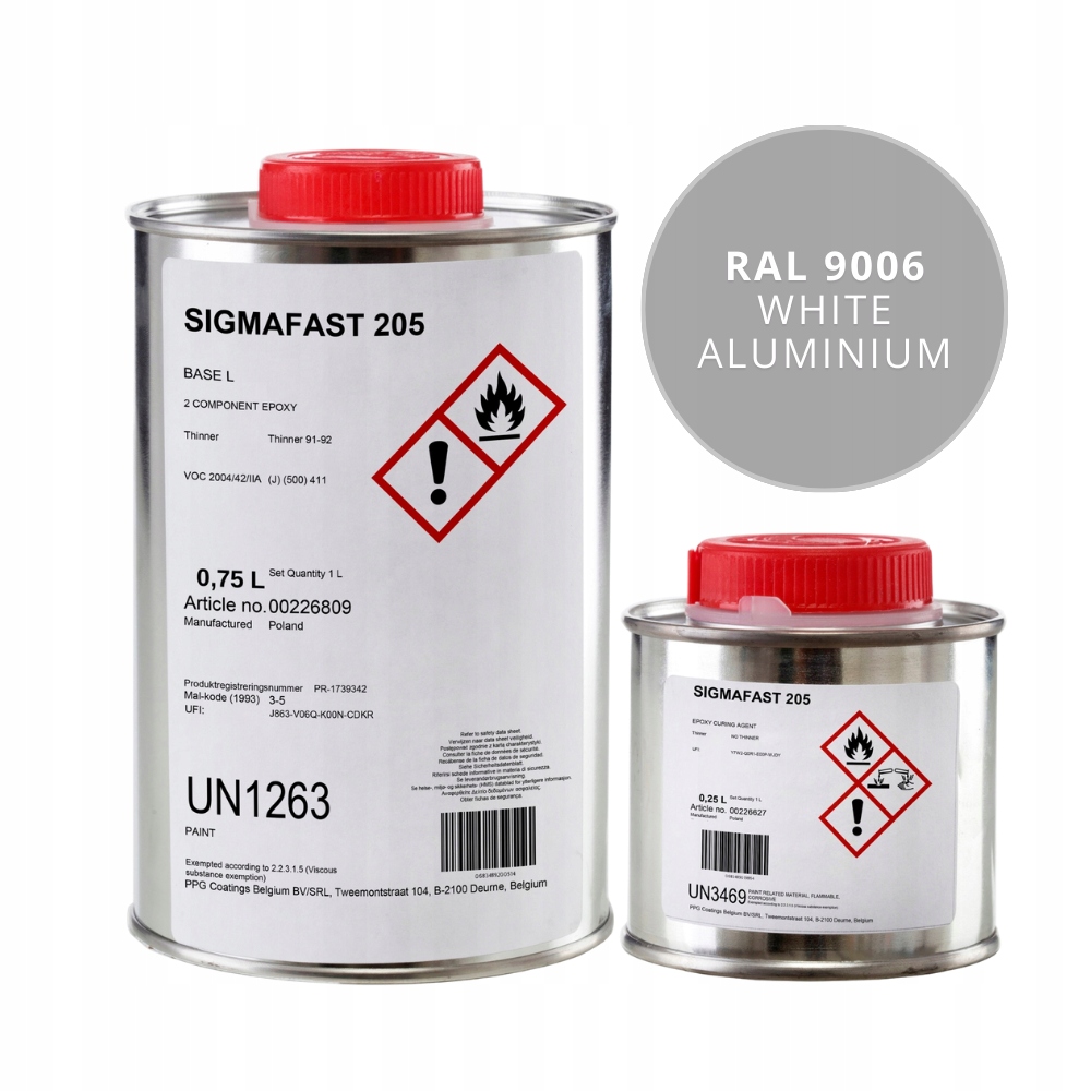 Barva Sigma Coatings betonová podlaha garáž Ral 9006 1L