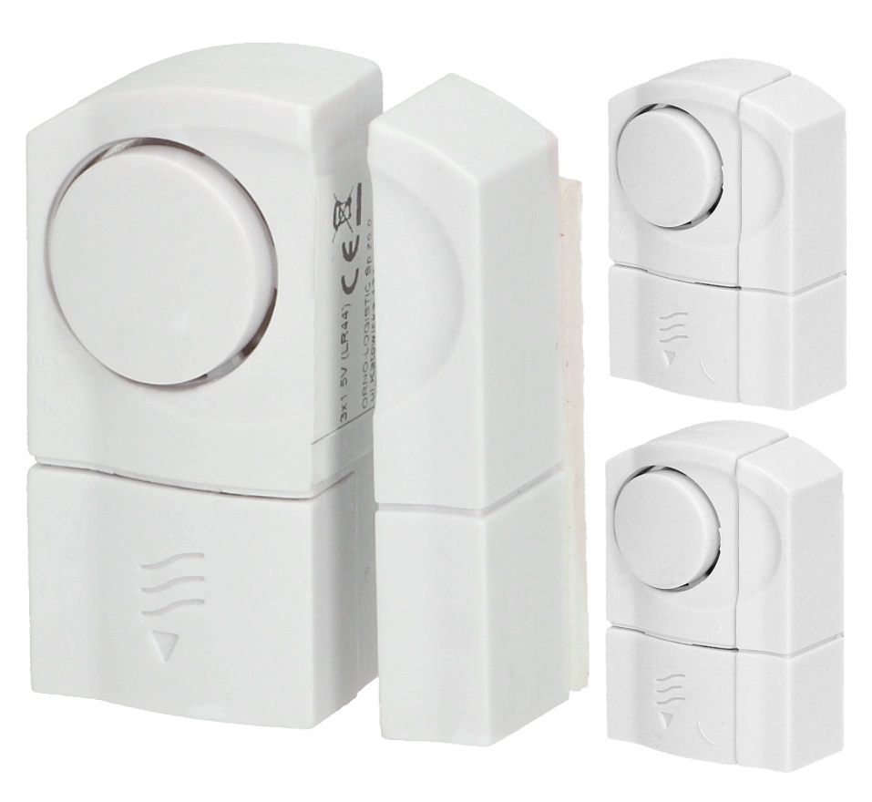 

Zestaw 3x Mini Alarm na Okno na Drzwi na Baterie