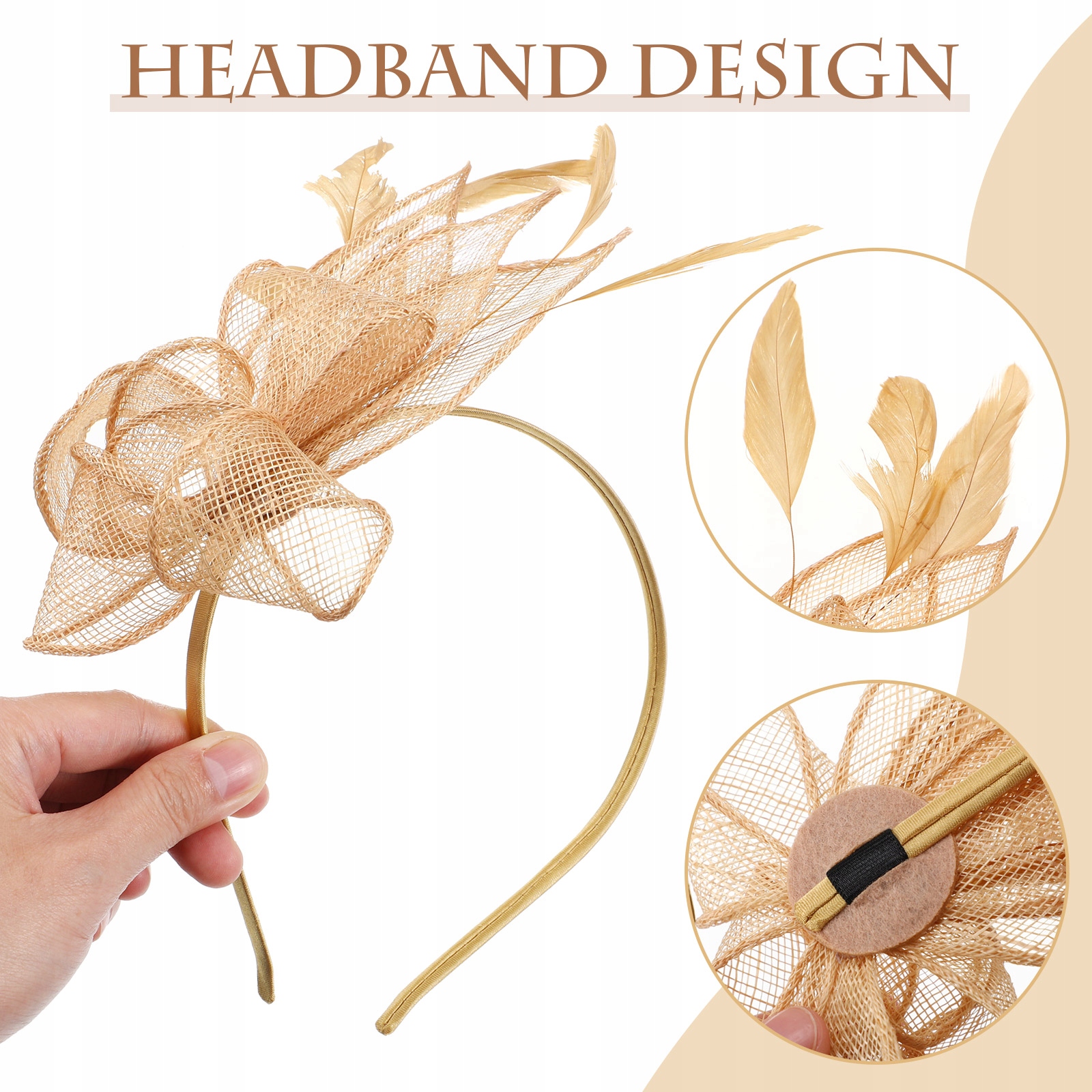 KOKTAJLOWA CZAPKA DAMSKA FASCYNATOR DO WŁOSÓW Rodzaj inny