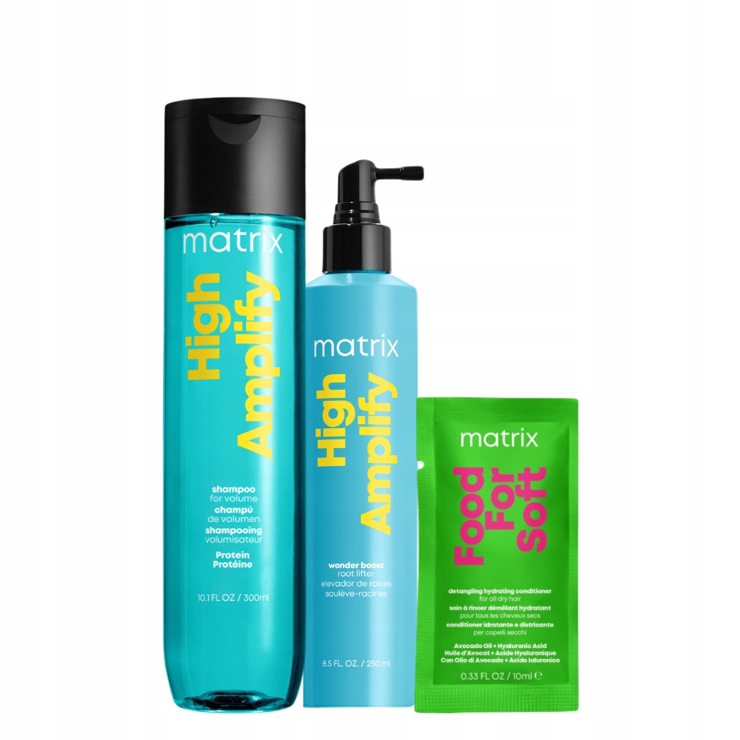 Matrix High Amplify: szampon do włosów cienkich, spray Zestaw prezentowy