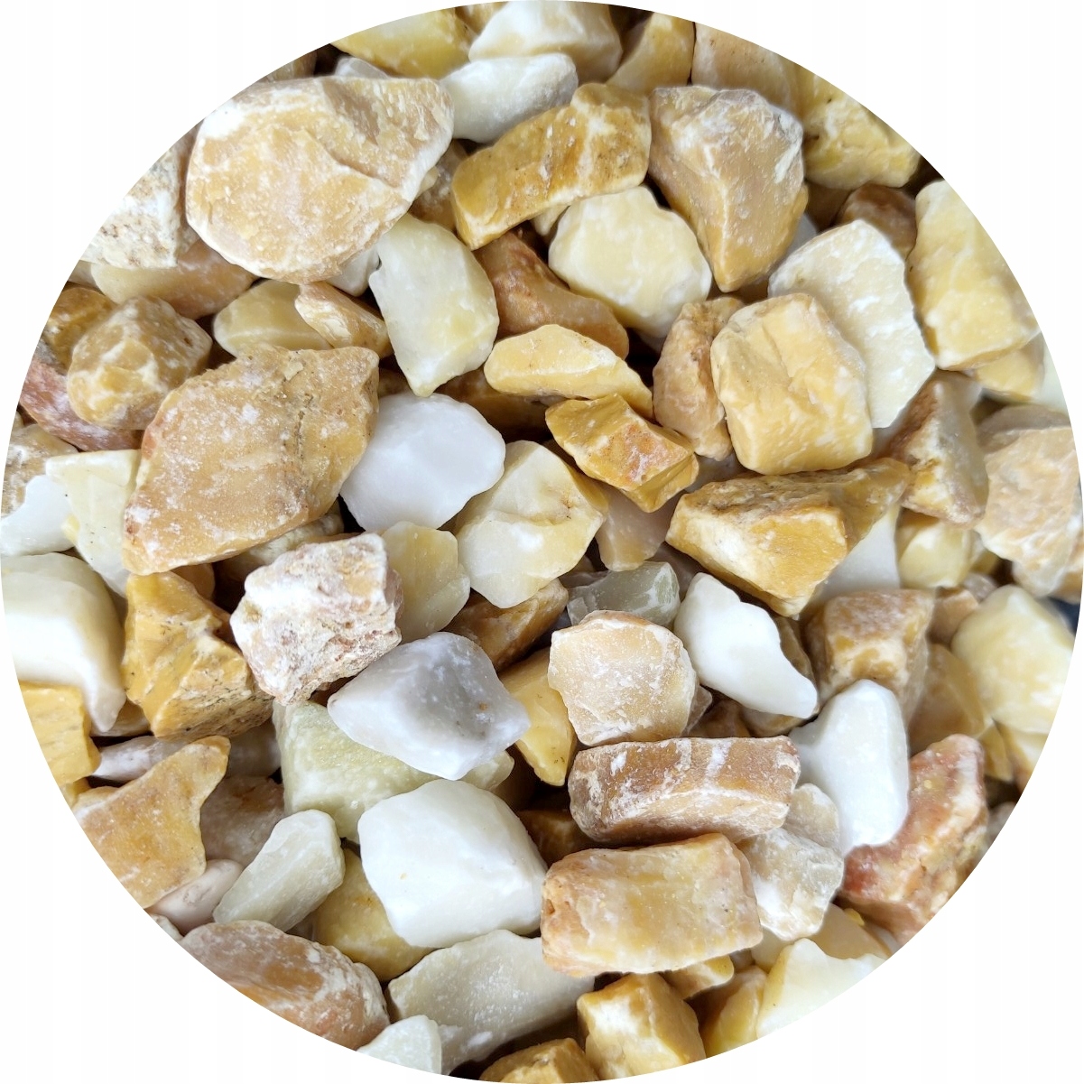 Zahradní kameny světle hnědé pro akvárium Giallo Siena 16-22 mm 20 kg