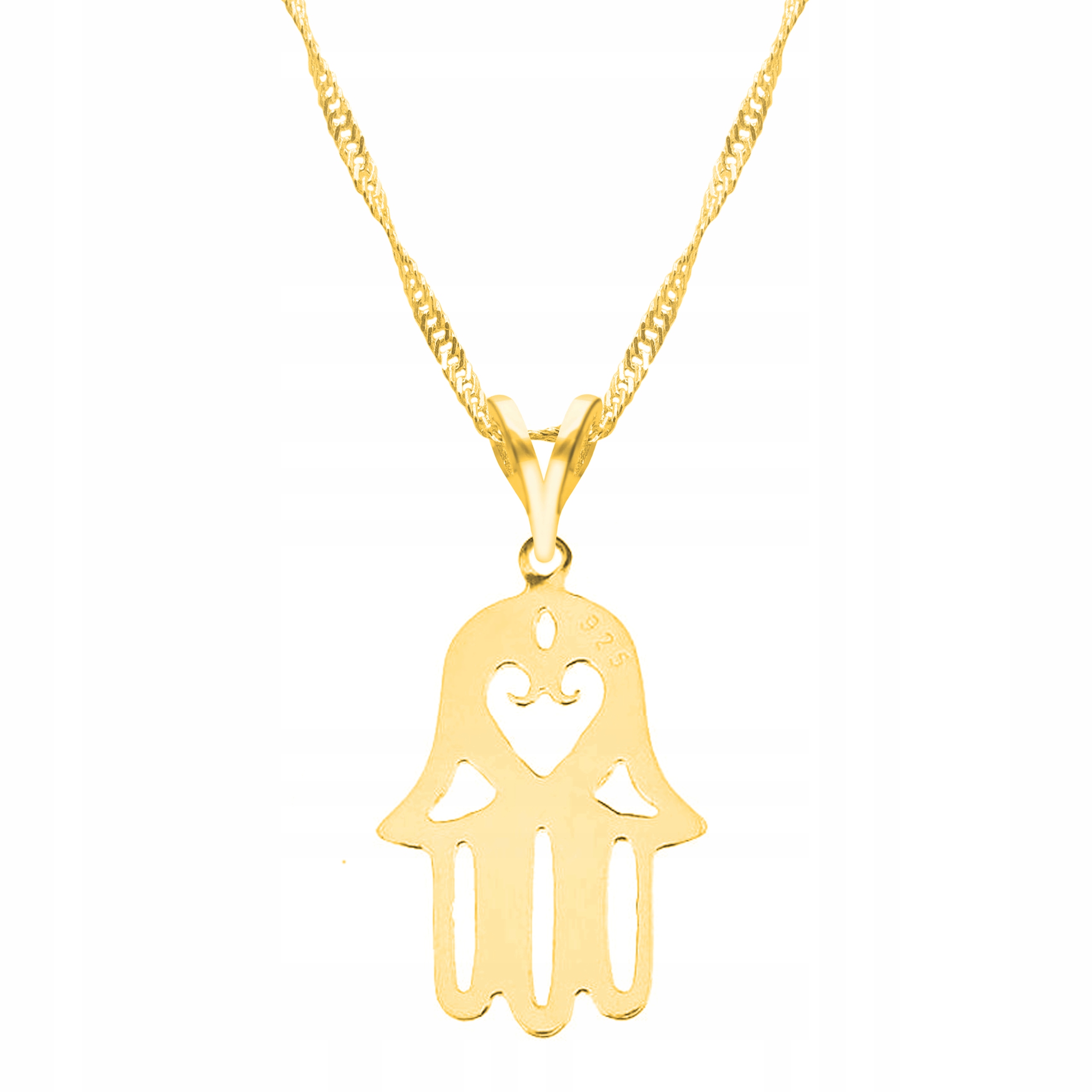 Řetízek zlatý náhrdelník 925 Ruka Prozřetelnosti