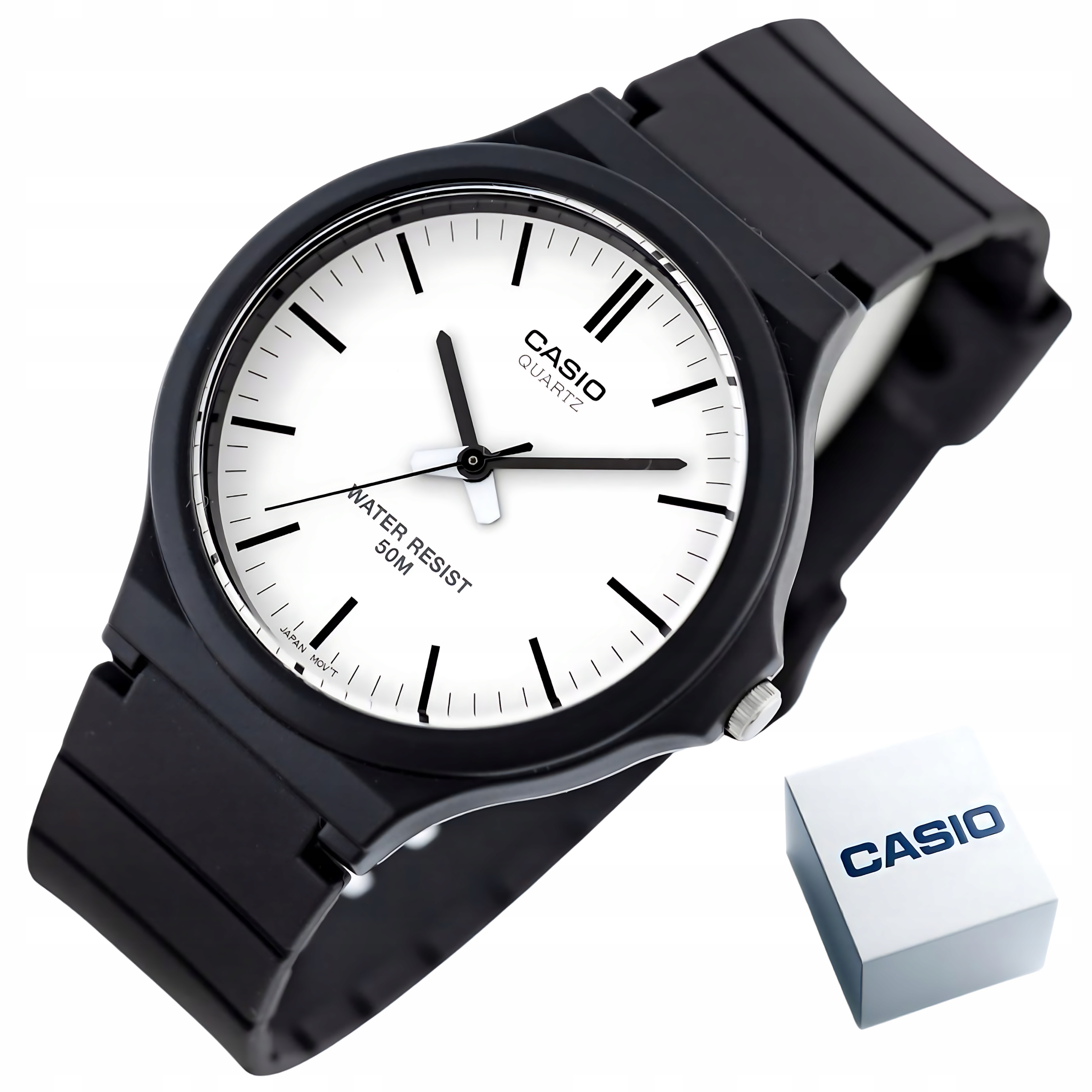 Pánské Hodinky Casio MW-240-7E Klasický Bílý Ciferník Vodotěsný WR50 Box
