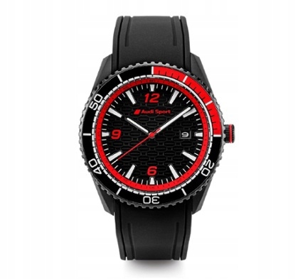 Audi pánské hodinky Sport, černo-červené