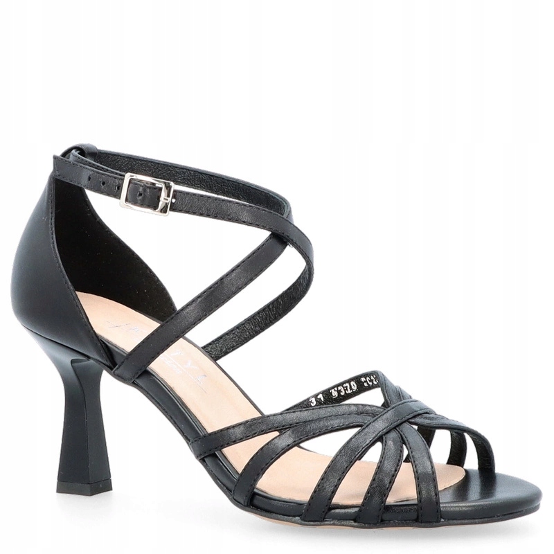 Kožené taneční sandálky Kotyl 4370 Černé 41