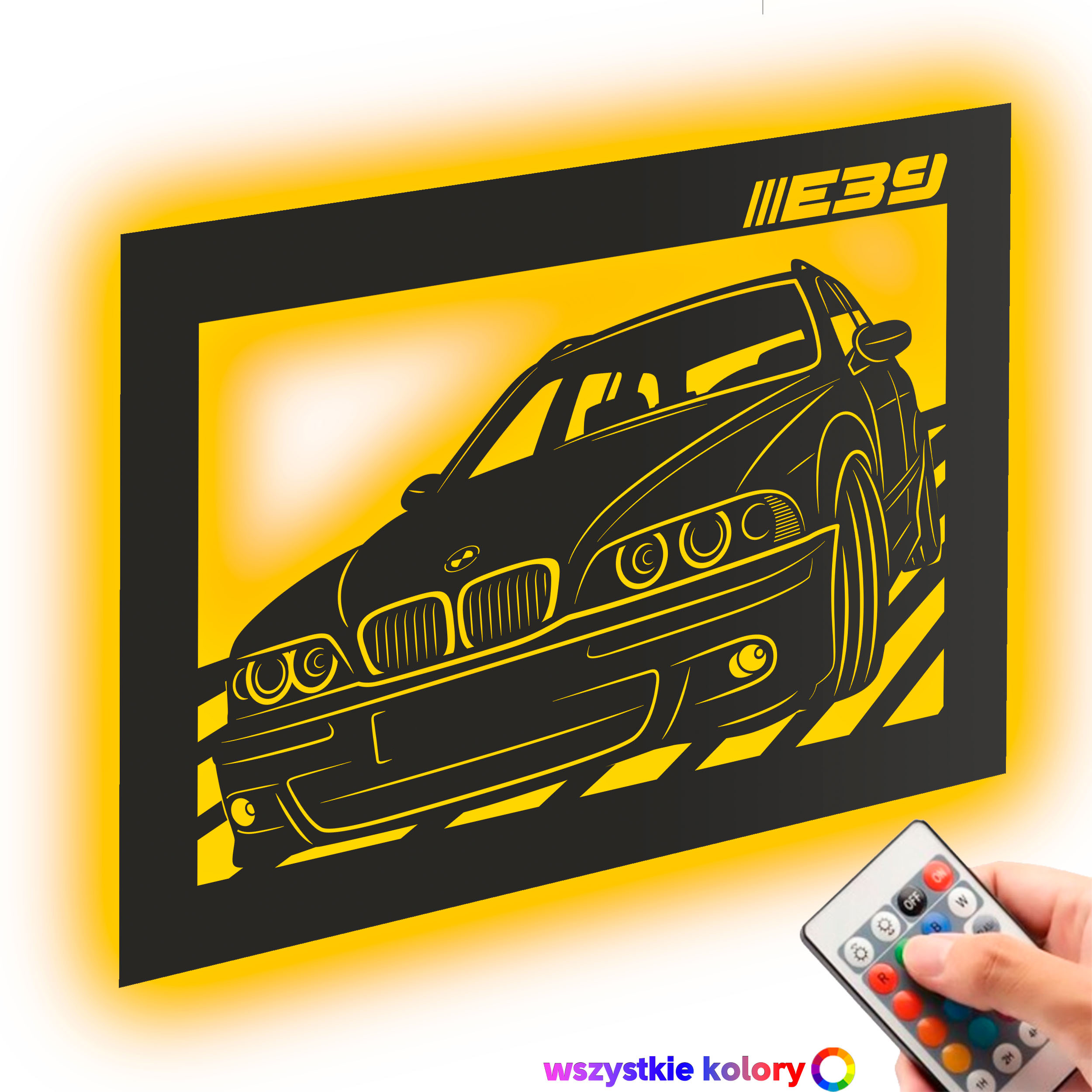 Dřevěný obraz Bmw E39 Led Nástěnná Dekorace 3D obraz