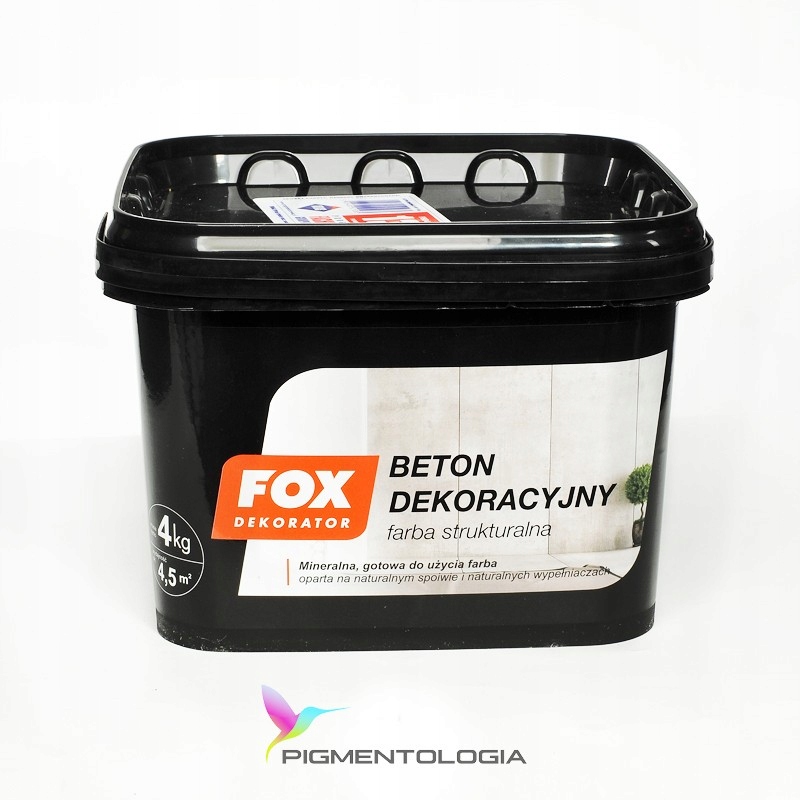 Fox Wapienna Farba Betonowa 4L Efekt Betonu Farba Dekoracyjna do Ścian