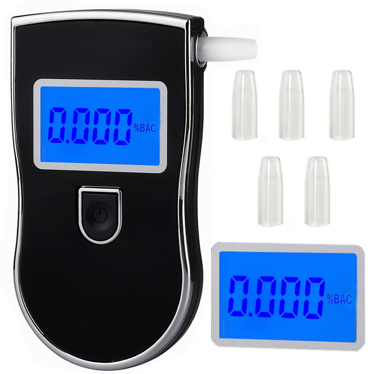 ЦИФРОВОЙ АЛКОТЕСТЕР ТЕСТЕР ЖК-ДИСПЛЕЙ ДИСПЛЕЙ + МУНДШТУКИ