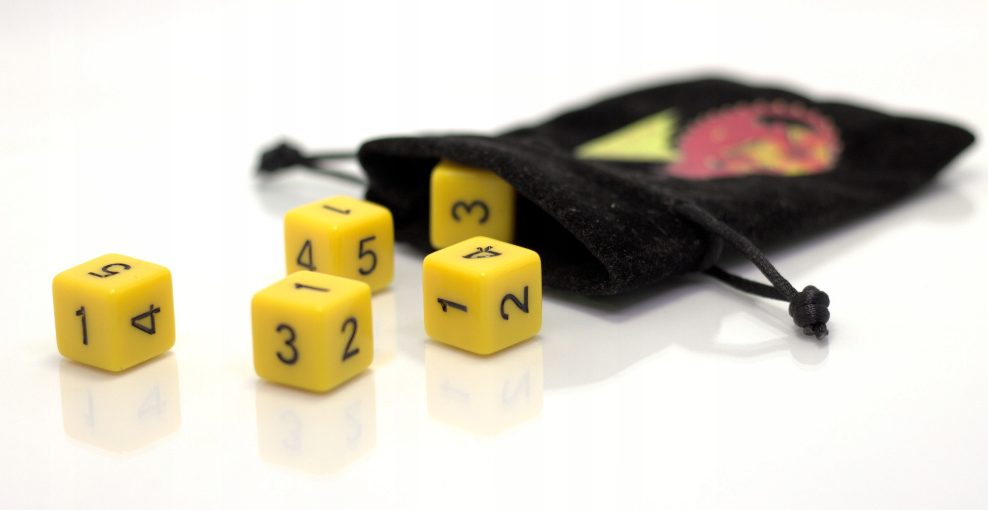 ŻÓŁTA KOŚĆ SZEŚCIOŚCIENNA K6 RPG 1,6 CM Producent RGFK