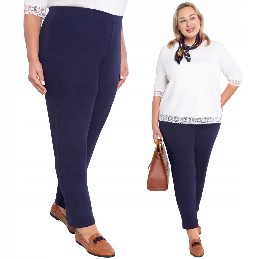 Tmavě modré společenské kalhoty 48