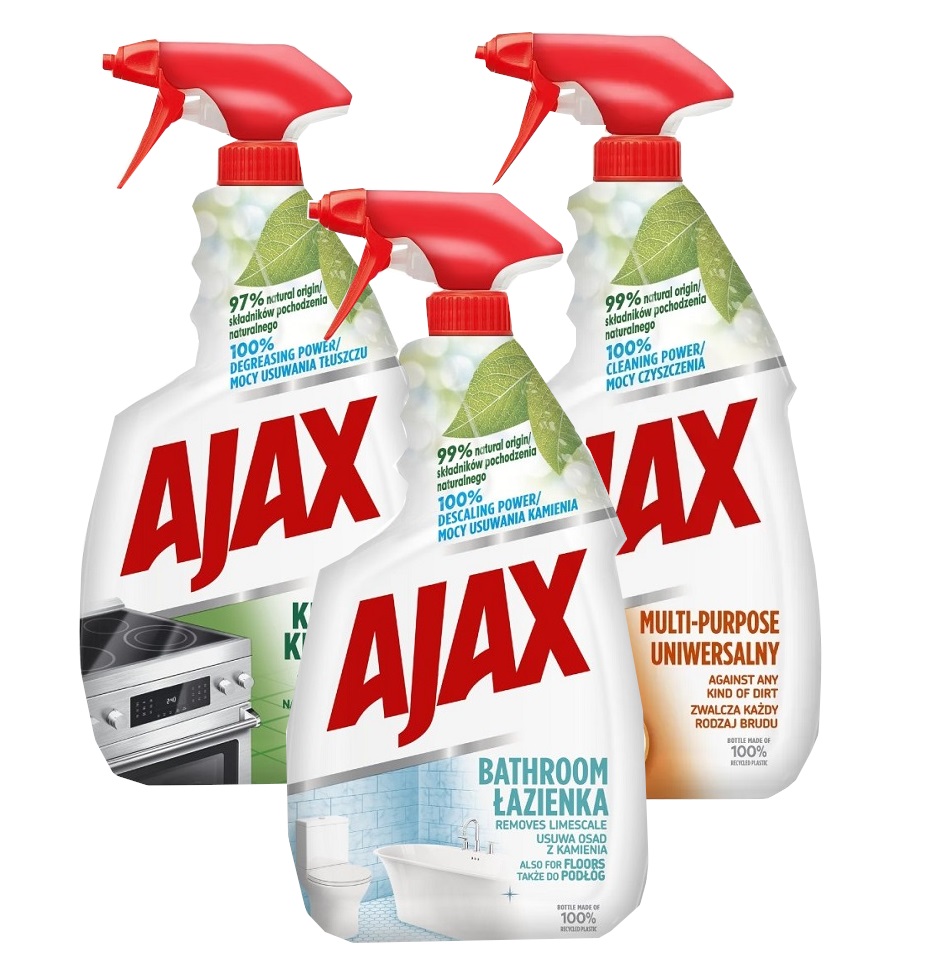 

Ajax spray do czyszczenia zestaw 3x 750 ml MIX