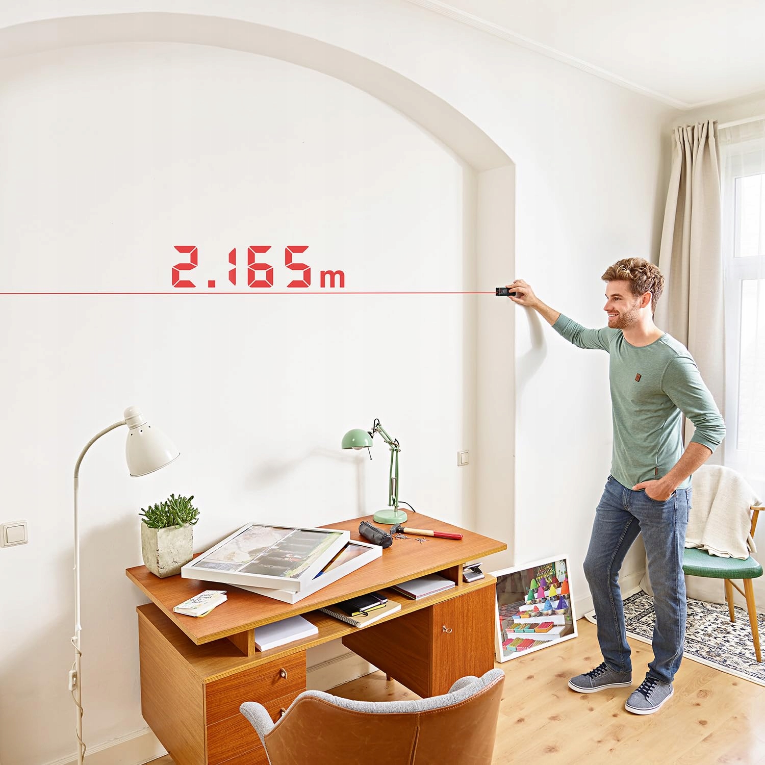 BOSCH Dalmierz Laserowy Zamo 4 Generacji Pomiar Do 25m USB-C Adapter — miniatura 5