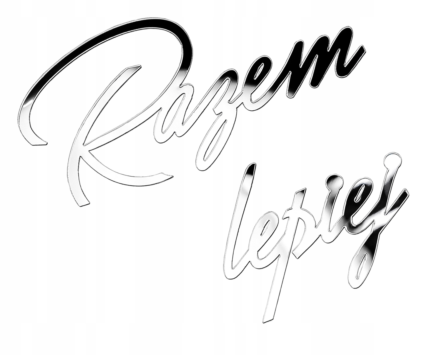 Srebrne Napisy na ściankę Ślub Wesele NWS-16