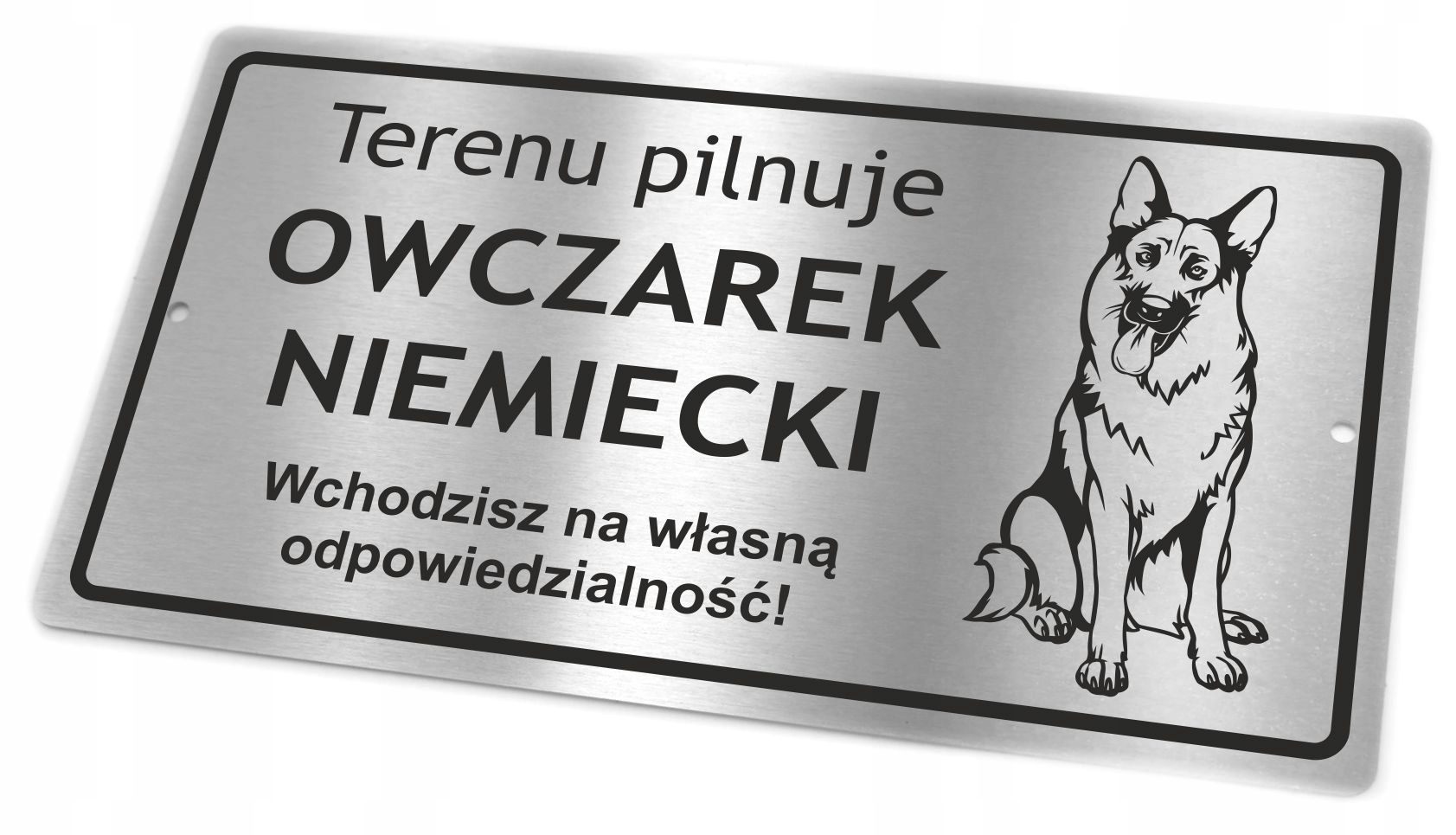 

Tabliczka Inox Uwaga Pies Owczarek Niemiecki