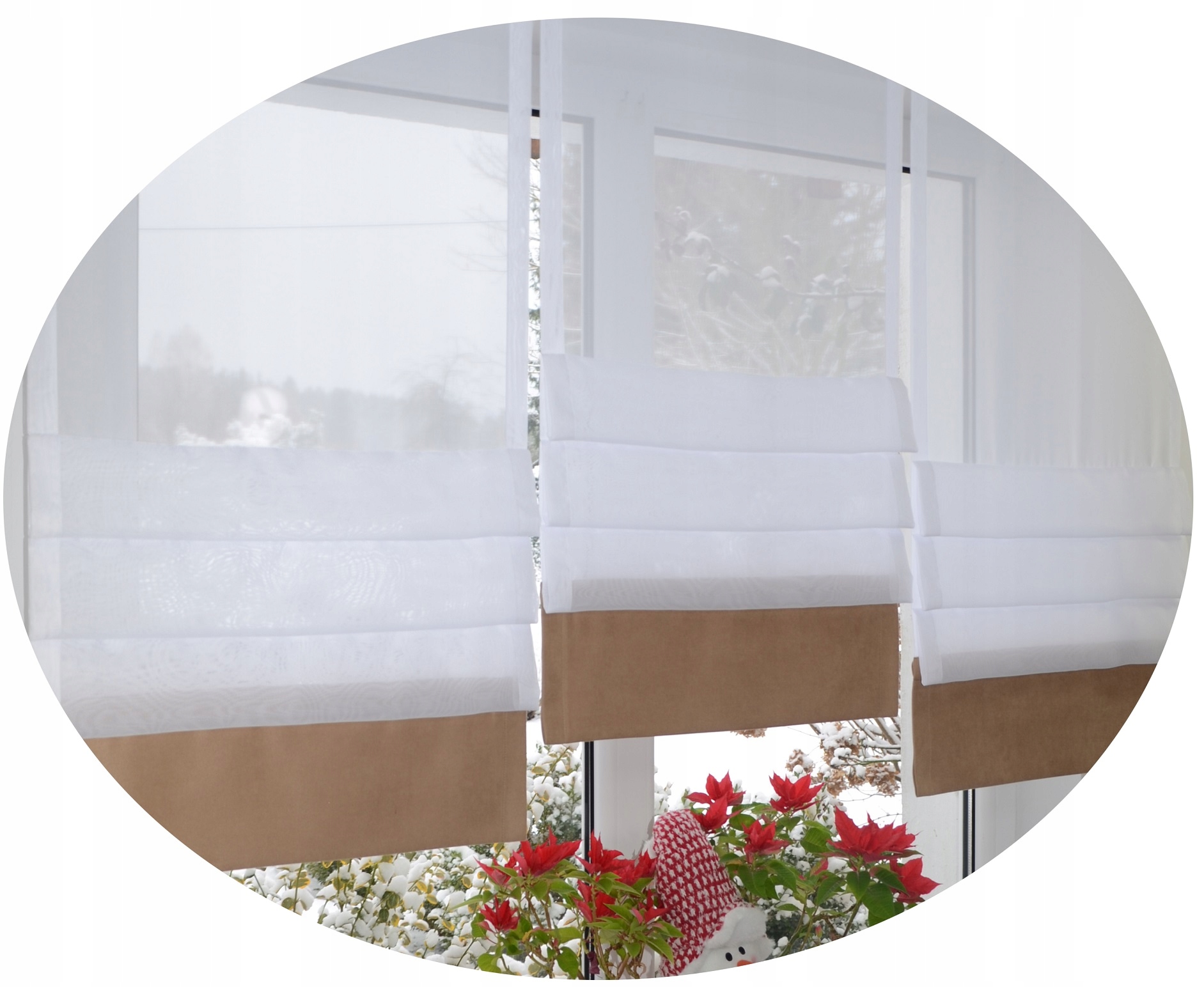 Panel jako římská roleta záclona béžová lišta obrazovka š. 60cm/100 x 1 Ks